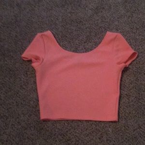 H&M Orange cropped shirt